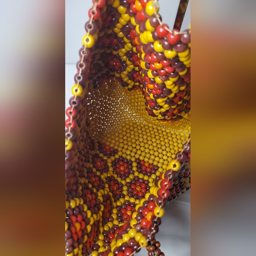 NWT FASHION EXPRESS handbags -a Trendy wooden beaded bag - - Picture 11 of 13